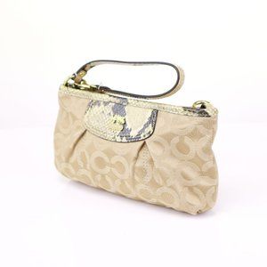 NWT Coach Signature  Snake Embossed Wallet Wristlet